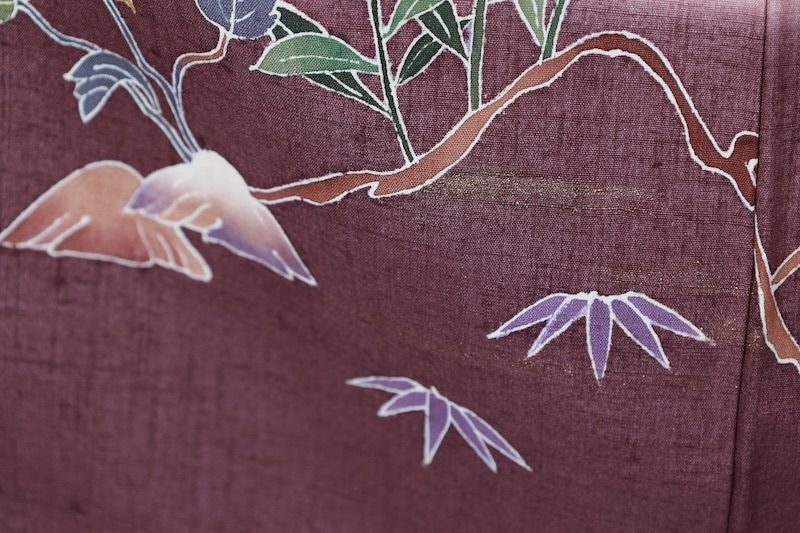 Japanese kimono Unused <houmongi> Msize silk 100% /T670