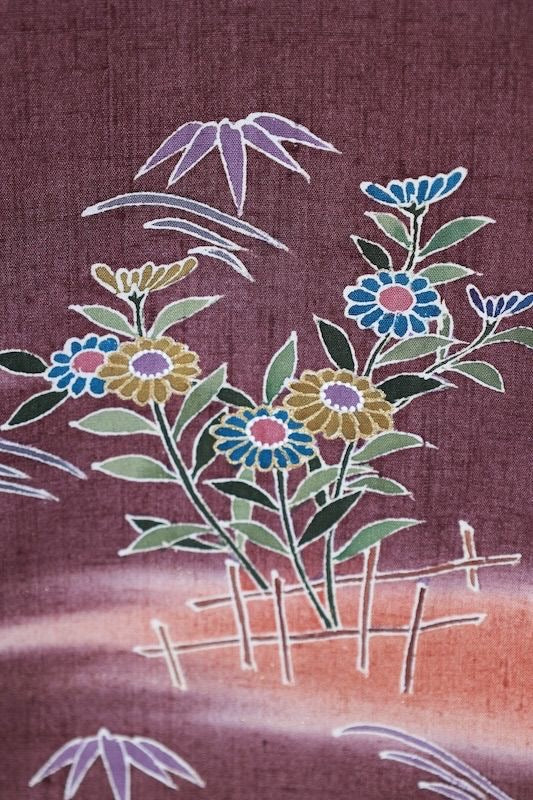 Japanese kimono Unused <houmongi> Msize silk 100% /T670