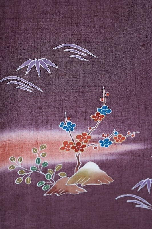 Japanese kimono Unused <houmongi> Msize silk 100% /T670