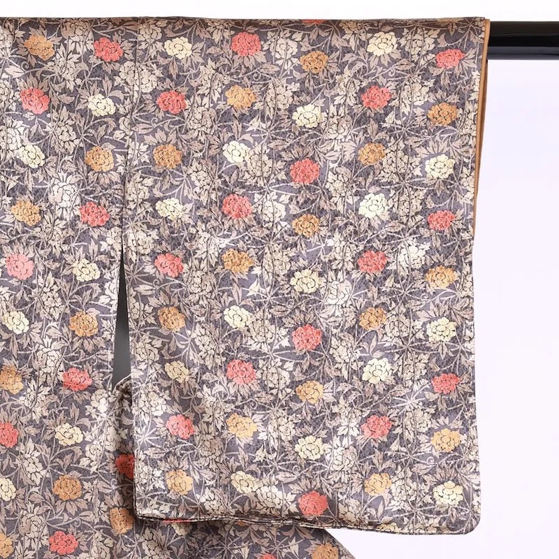 Japanease kimono used(komon)sizeS silk100%/K403