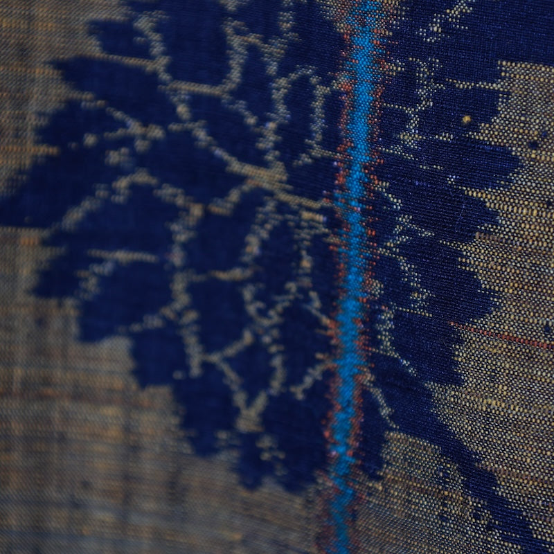 Japanese kimono used <Tsumugi> M-size silk 100% /B746