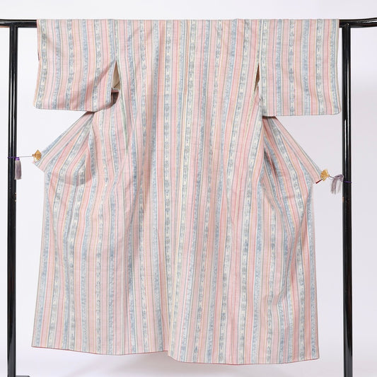 Japanese kimono (Tsumugi) S-size 100% silk / B65