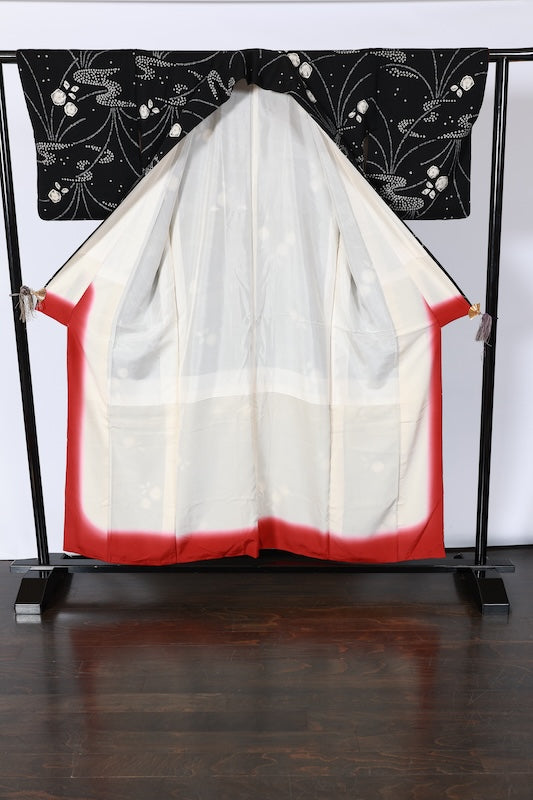 Japan kimono used(komon)size M silk100%/K54