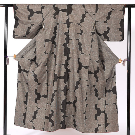 Japanese kimono (Tsumugi) S-size 100% silk / B69