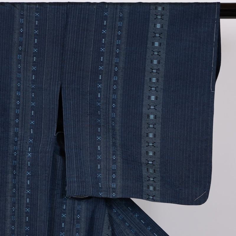 Japanese kimono Unused New <Tsumugi> M-size silk 100% /B780