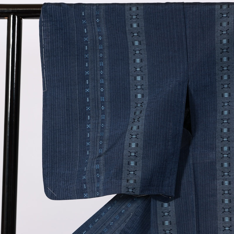 Japanese kimono Unused New <Tsumugi> M-size silk 100% /B780