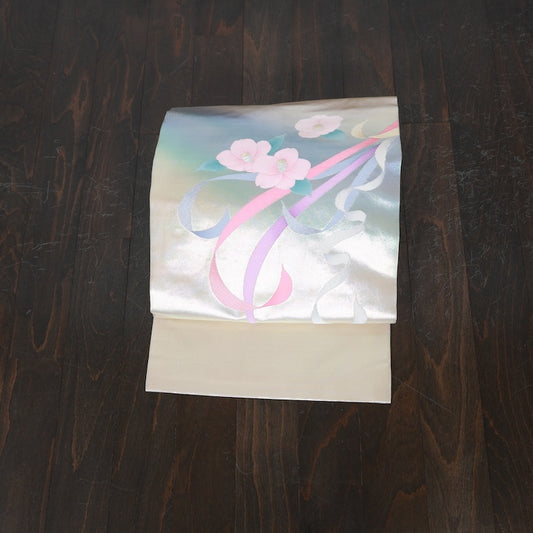 Japanese kimono used sash belt (nagoya-obi) 100% silk / T354