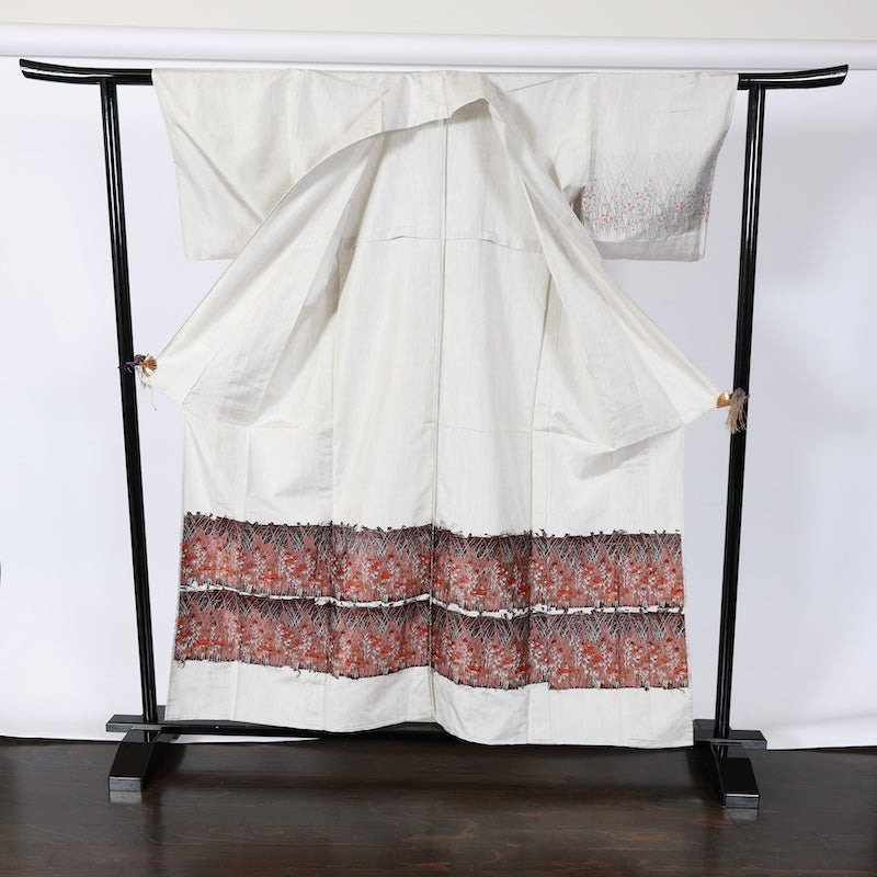 Japanese kimono used <Tsukesage> M-size silk 100% /B782