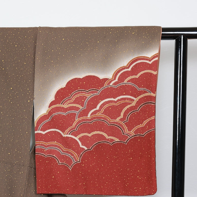 Japanese kimono used <Tsukesage> Msize silk 100% /T369