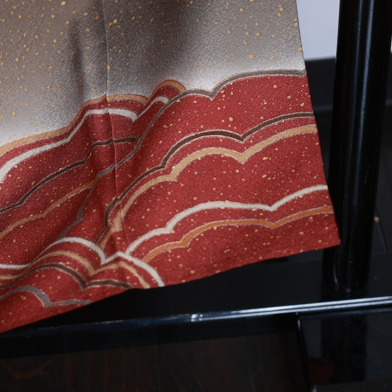 Japanese kimono used <Tsukesage> Msize silk 100% /T369