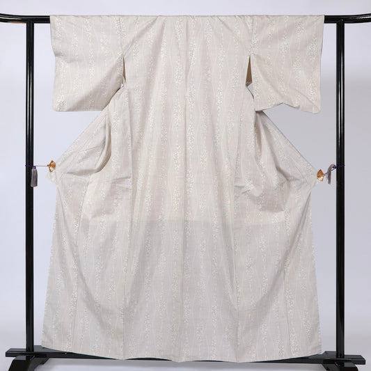 Japanese kimono (Tsumugi) L-size 100% silk / B82