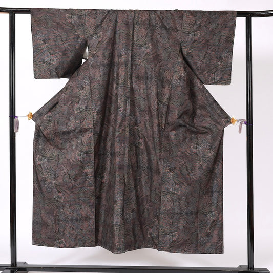 Japanese kimono (Tsumugi) M-size 100% silk / B79