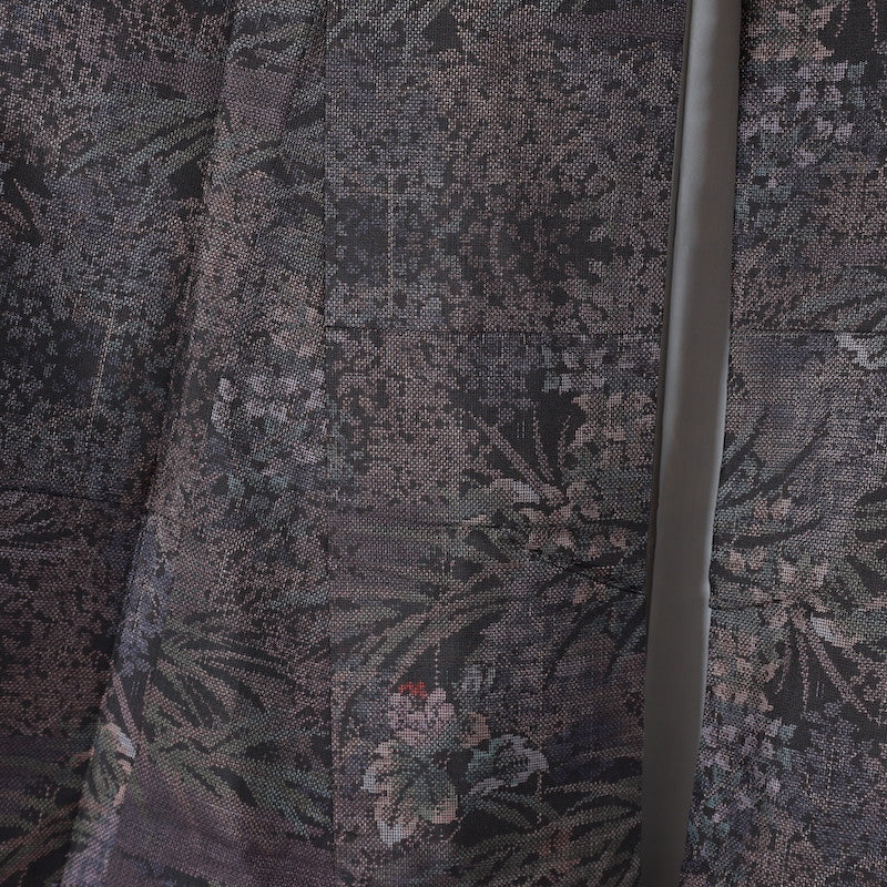 Japanese kimono (Tsumugi) M-size 100% silk / B79