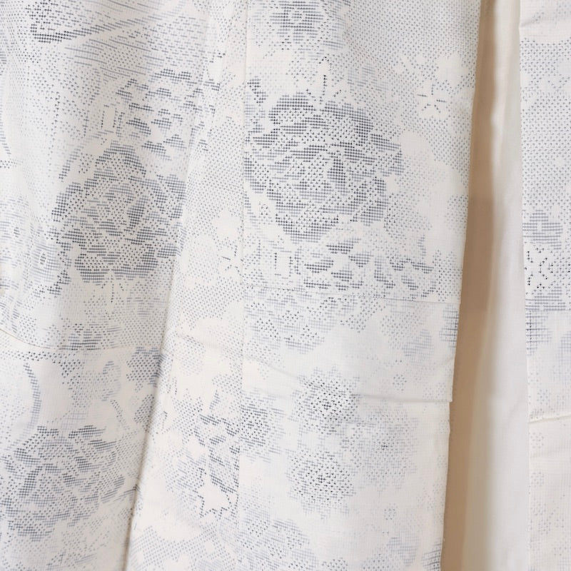 Japanese kimono (Tsumugi) L-size 100% silk / B81