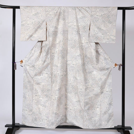 Japanese kimono (Tsumugi) L-size 100% silk / B96