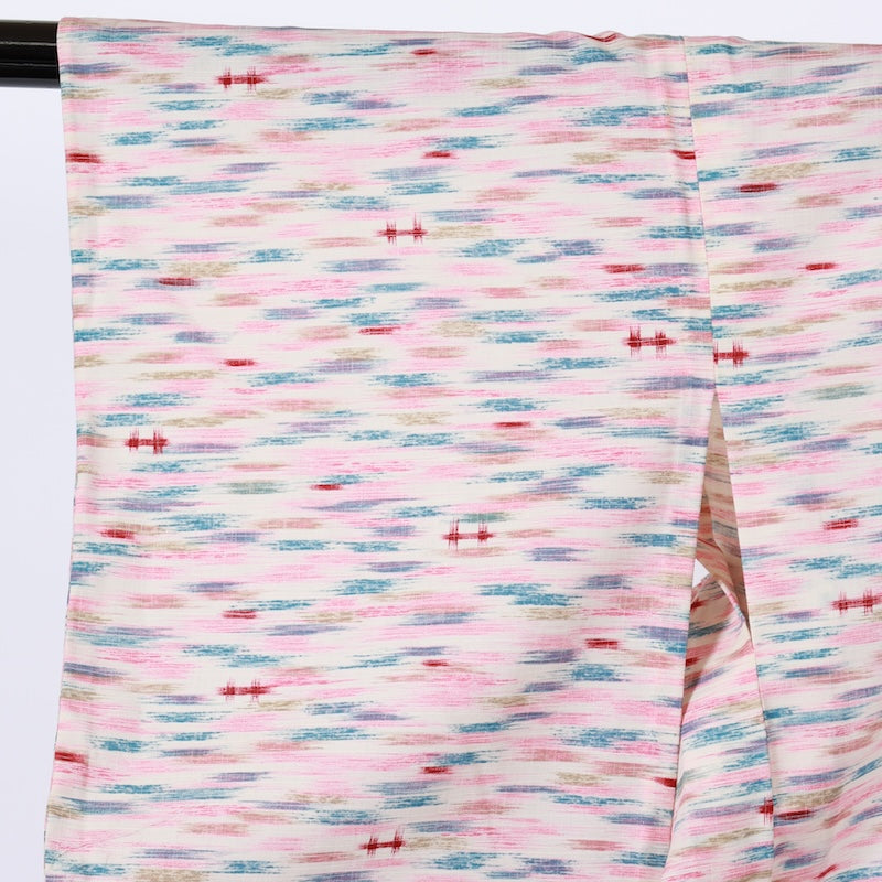 Japanese kimono used <komon> M-size silk wool /B781