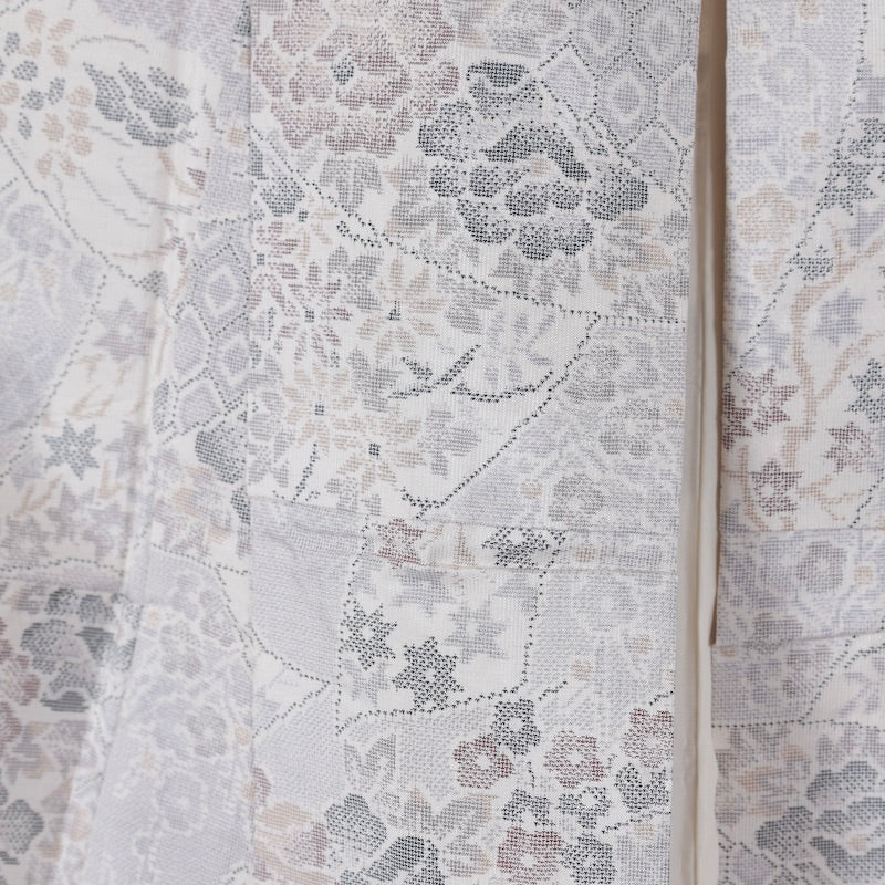 Japanese kimono (Tsumugi) L-size 100% silk / B96