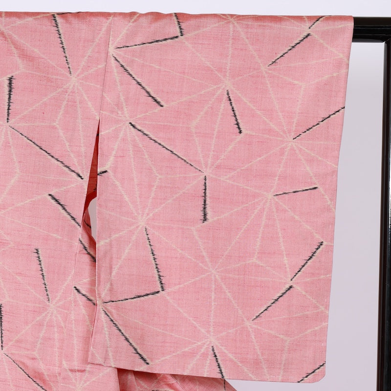 Japanese kimono used <Tsumugi> M-size silk 100% /B766