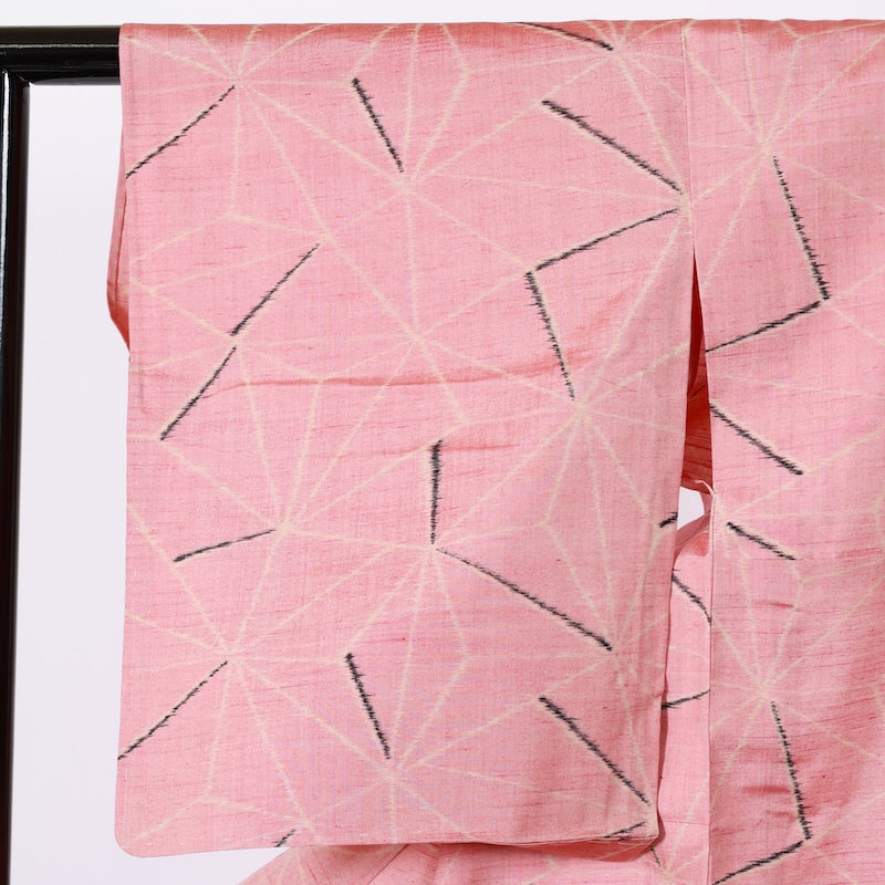 Japanese kimono used <Tsumugi> M-size silk 100% /B766