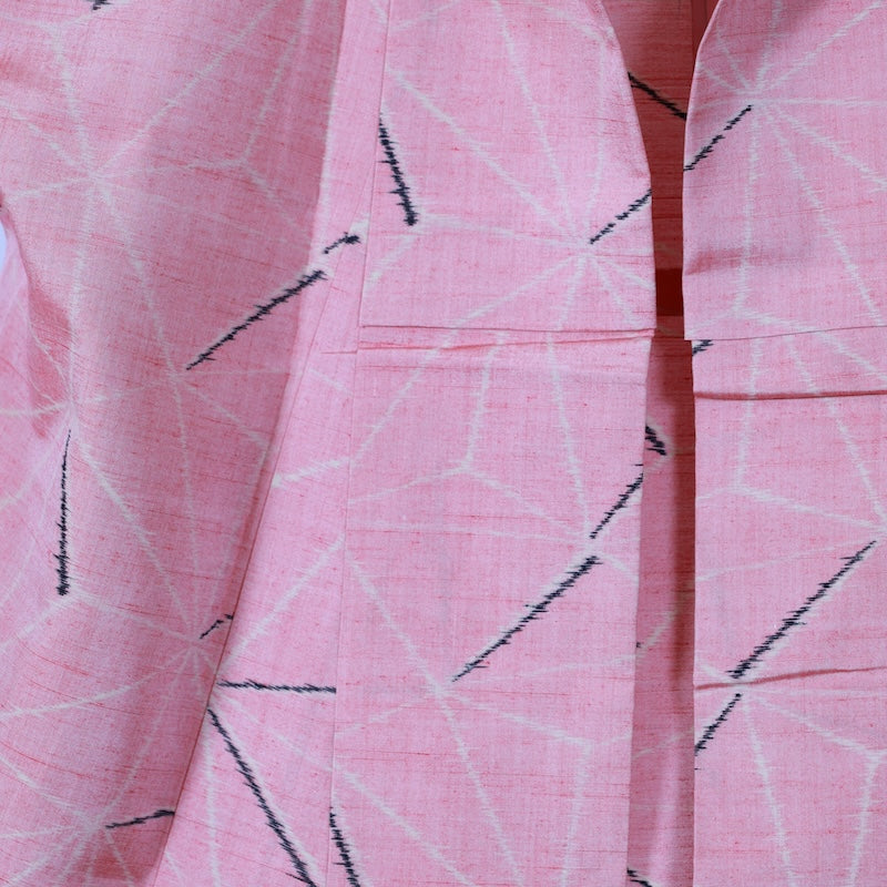 Japanese kimono used <Tsumugi> M-size silk 100% /B766