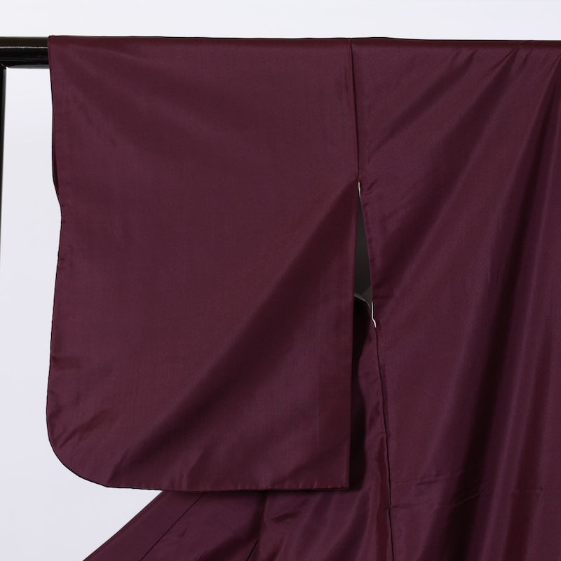 Japanese kimono used <Tsumugi> L-size silk 100% /B761
