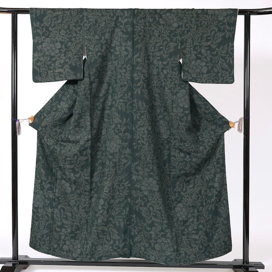 Japanese kimono (Tsumugi) M-size 100% silk / B84