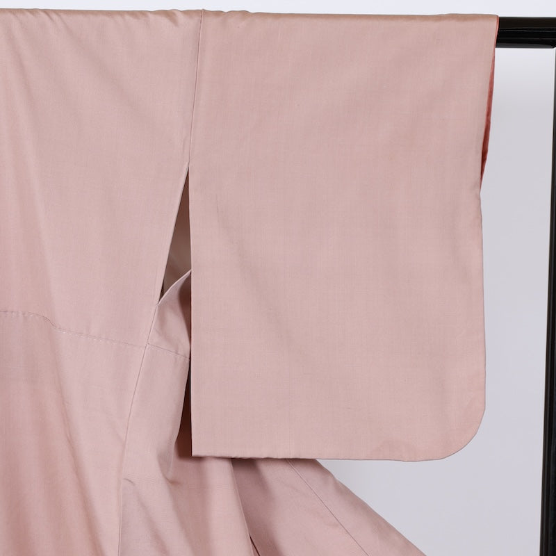 Japanese kimono used <Tsumugi> L-size silk 100% /B755