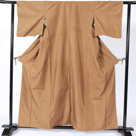 Japanese kimono (Tsumugi) L-size 100% silk / B85