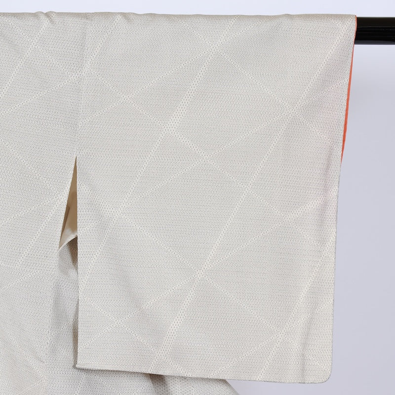 Japanese kimono used <Tsumugi> M-size silk 100% /B756