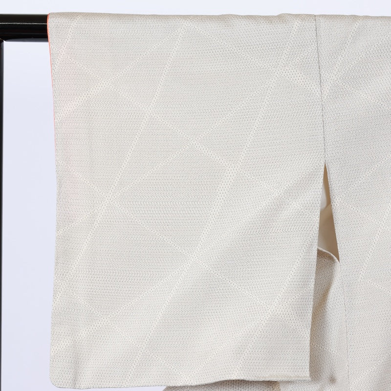 Japanese kimono used <Tsumugi> M-size silk 100% /B756