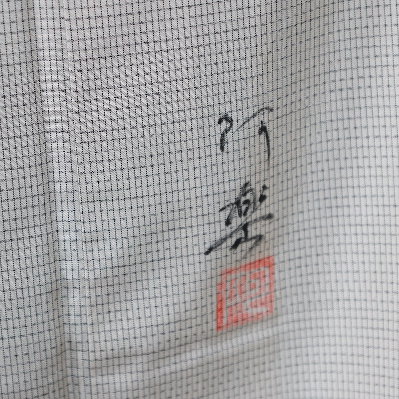 Japanese kimono used <Tsumugi,houmongi> Msize silk 100% /B748