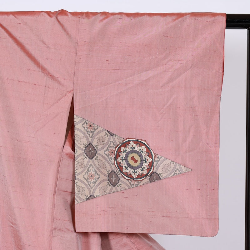Japanese kimono used <houmongi> M-size silk 100% /B758