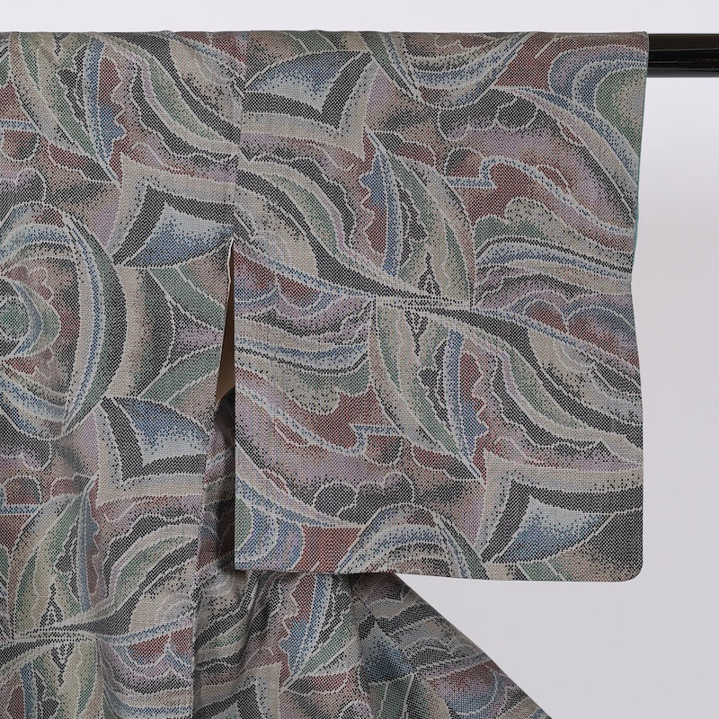 Japanese kimono (Tsumugi),kimono jacket(Haori) 2 piece set S-size 100% silk / B88