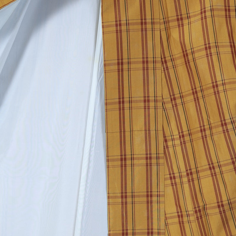 Japanese kimono used <Tsumugi> L-size silk 100% /B725