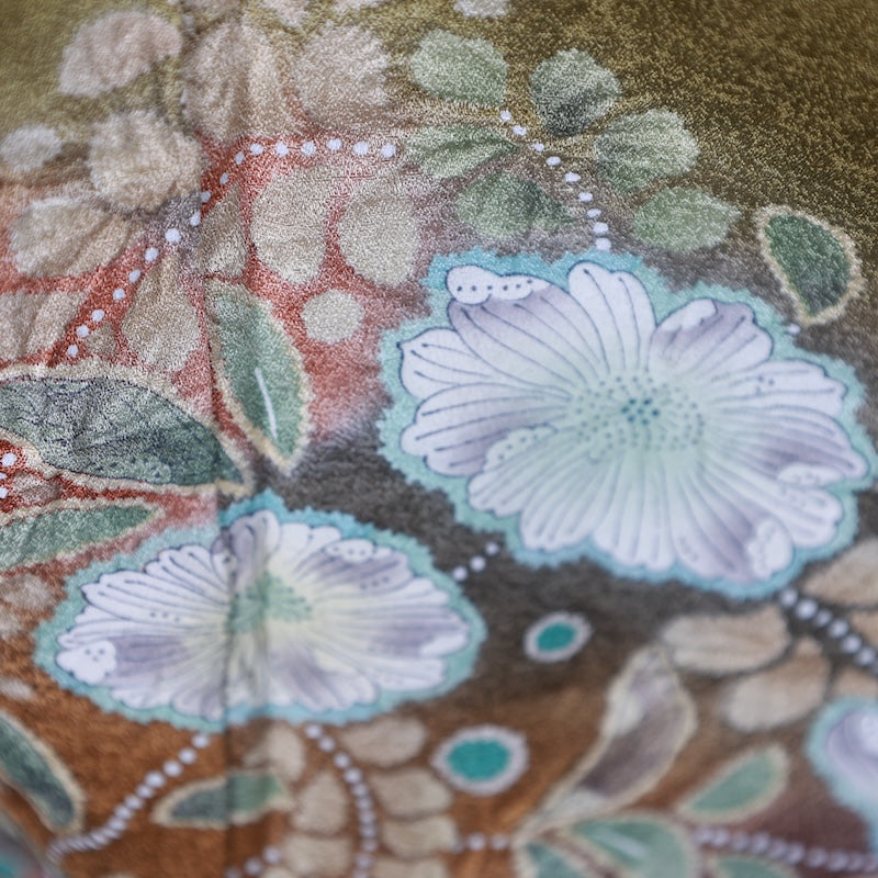 Japanese kimono used <houmongi> M-size silk 100% /B751