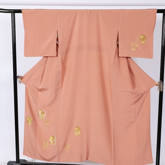 Japanese kimono used <houmongi> Msize silk 100% /B753