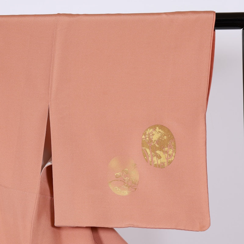 Japanese kimono used <houmongi> Msize silk 100% /B753