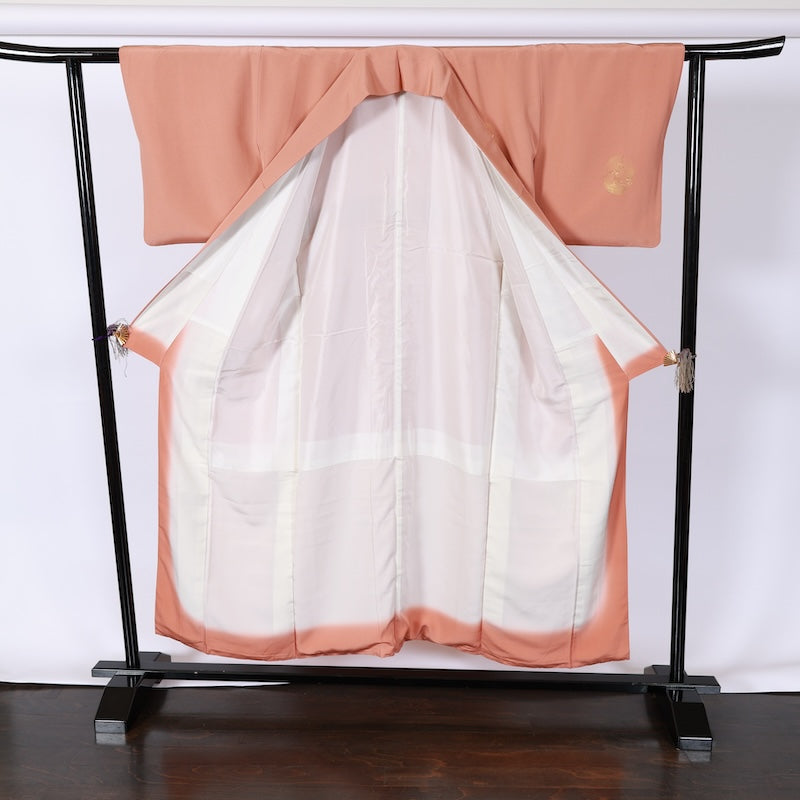 Japanese kimono used <houmongi> Msize silk 100% /B753