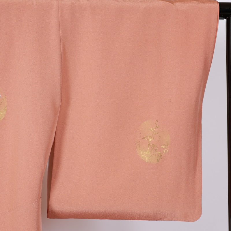 Japanese kimono used <houmongi> Msize silk 100% /B753