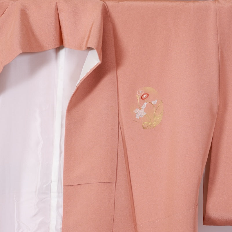 Japanese kimono used <houmongi> Msize silk 100% /B753