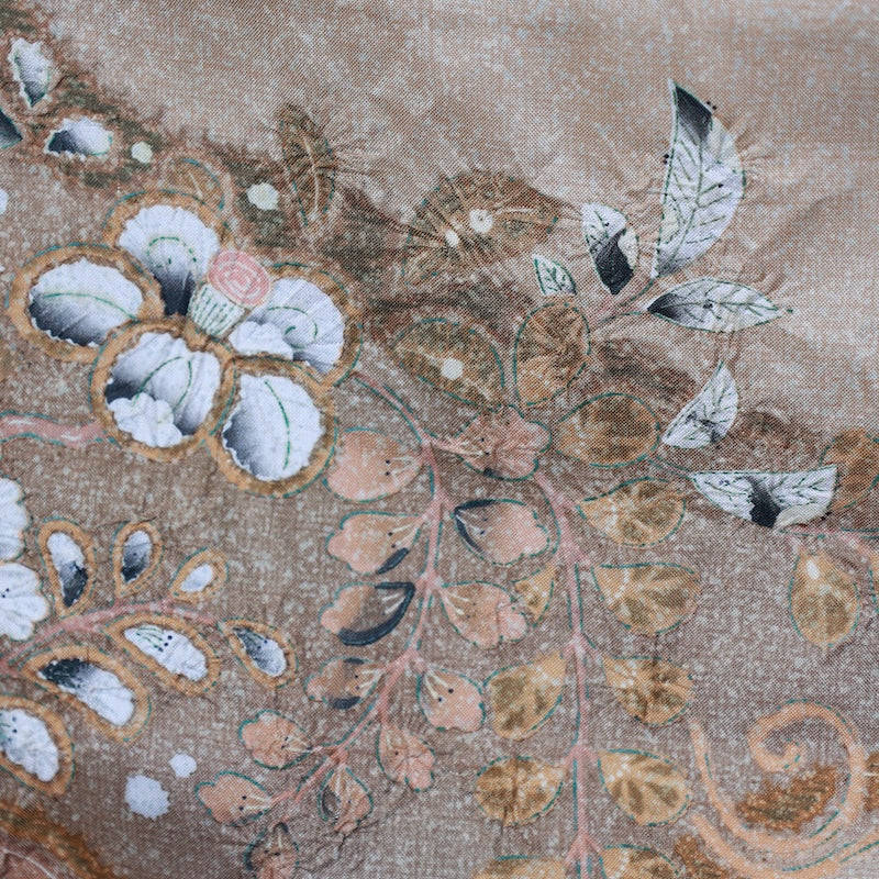Japanese kimono used <houmongi> Msize silk 100% /B752