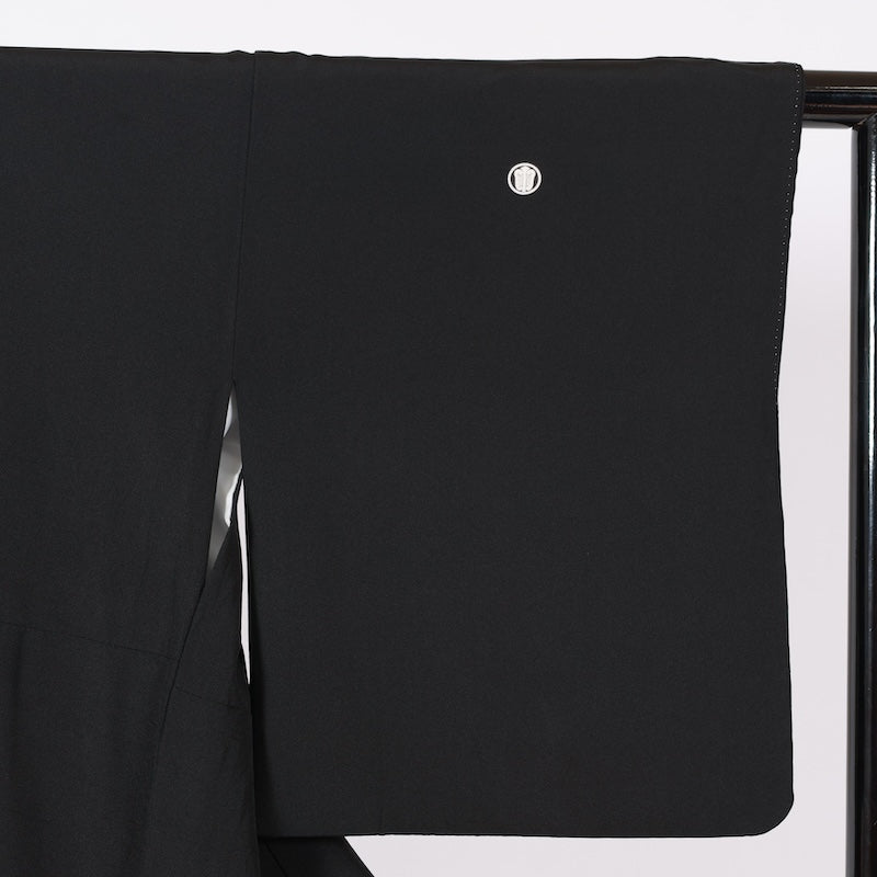 Japanese kimono (Kurotomesode) M-size polyester / B112
