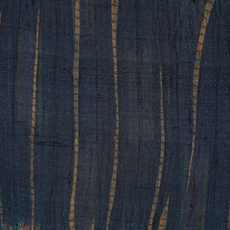 Japanese kimono used <Tsumugi> L-size silk 100% /B747