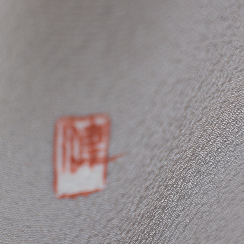 Japanease kimono used(Irotomesode) S-size 100% silk /K78Gray, indigo, green, brown, white, by an artist, Genji picture scroll