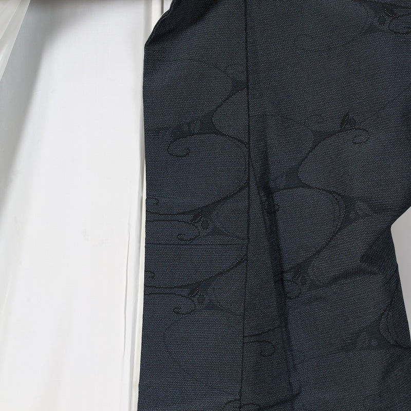Japanese kimono used <Tsumugi> S-size silk 100% /B728
