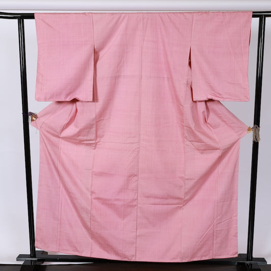 Japanese kimono used <tsumugi> L-size silk 100% /B731