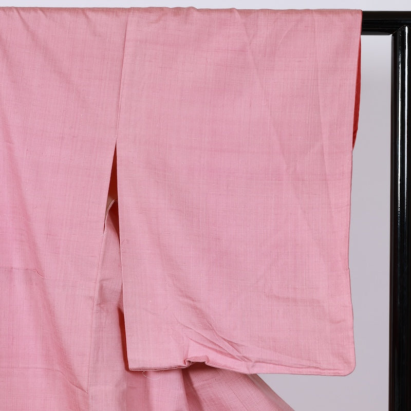 Japanese kimono used <tsumugi> L-size silk 100% /B731