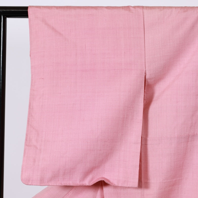 Japanese kimono used <tsumugi> L-size silk 100% /B731