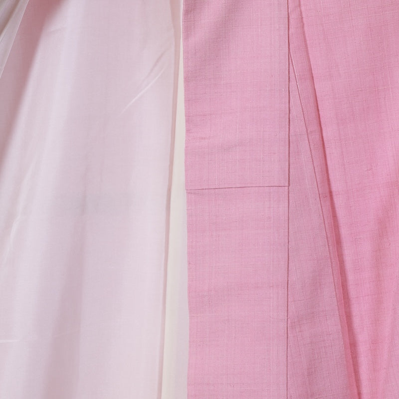 Japanese kimono used <tsumugi> L-size silk 100% /B731