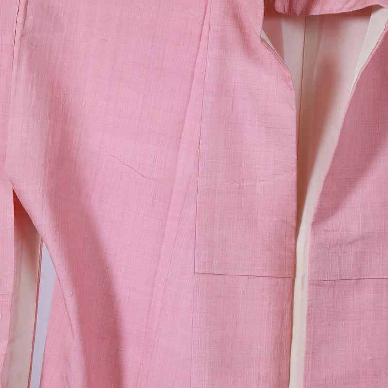 Japanese kimono used <tsumugi> L-size silk 100% /B731